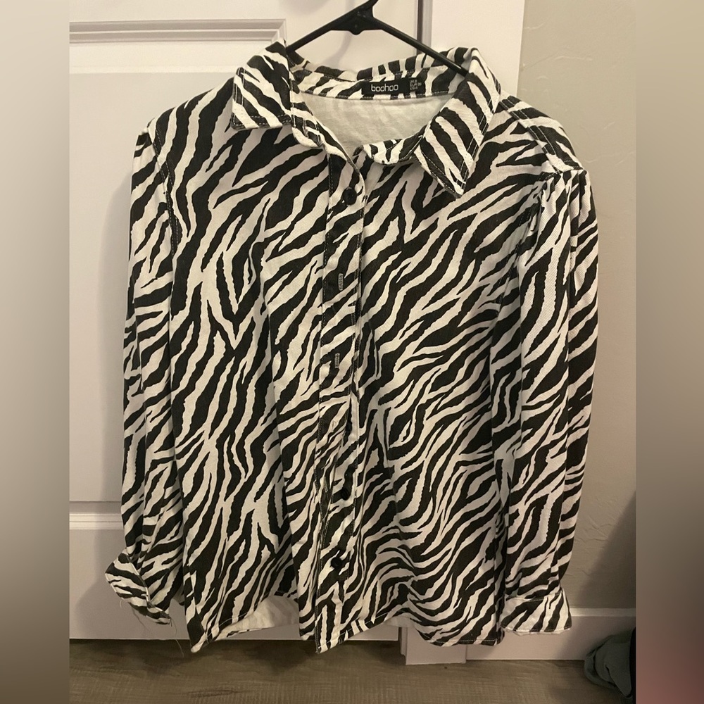 Zebra Jean Jacket Size 4